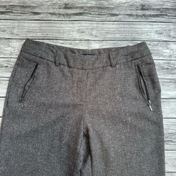 Worthington Womens Straight Leg Creased Dress Pants Slacks Trousers Brown Marl 6 - Picture 5 of 12